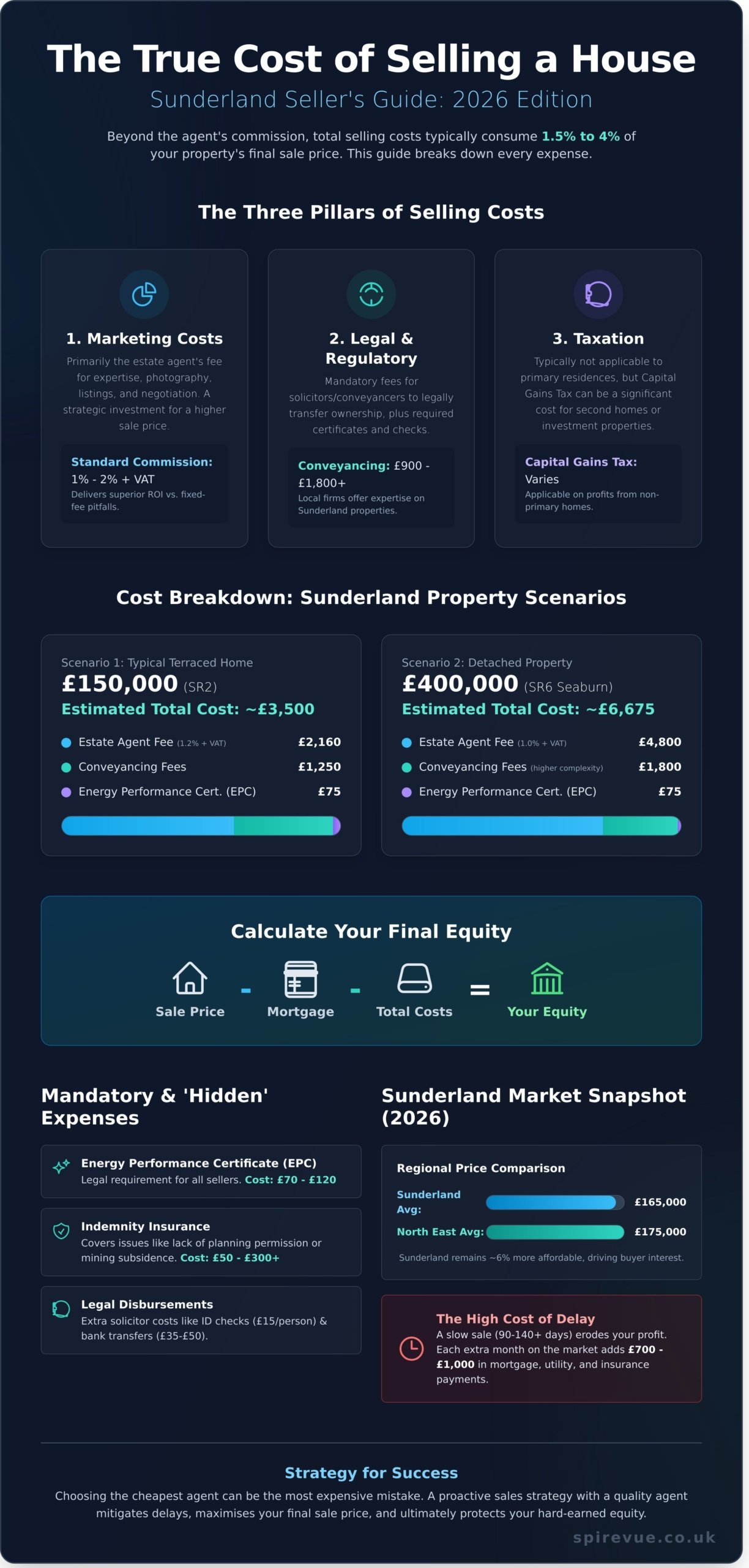 Cost of Selling a House in Sunderland 2026: The Complete Fee Breakdown